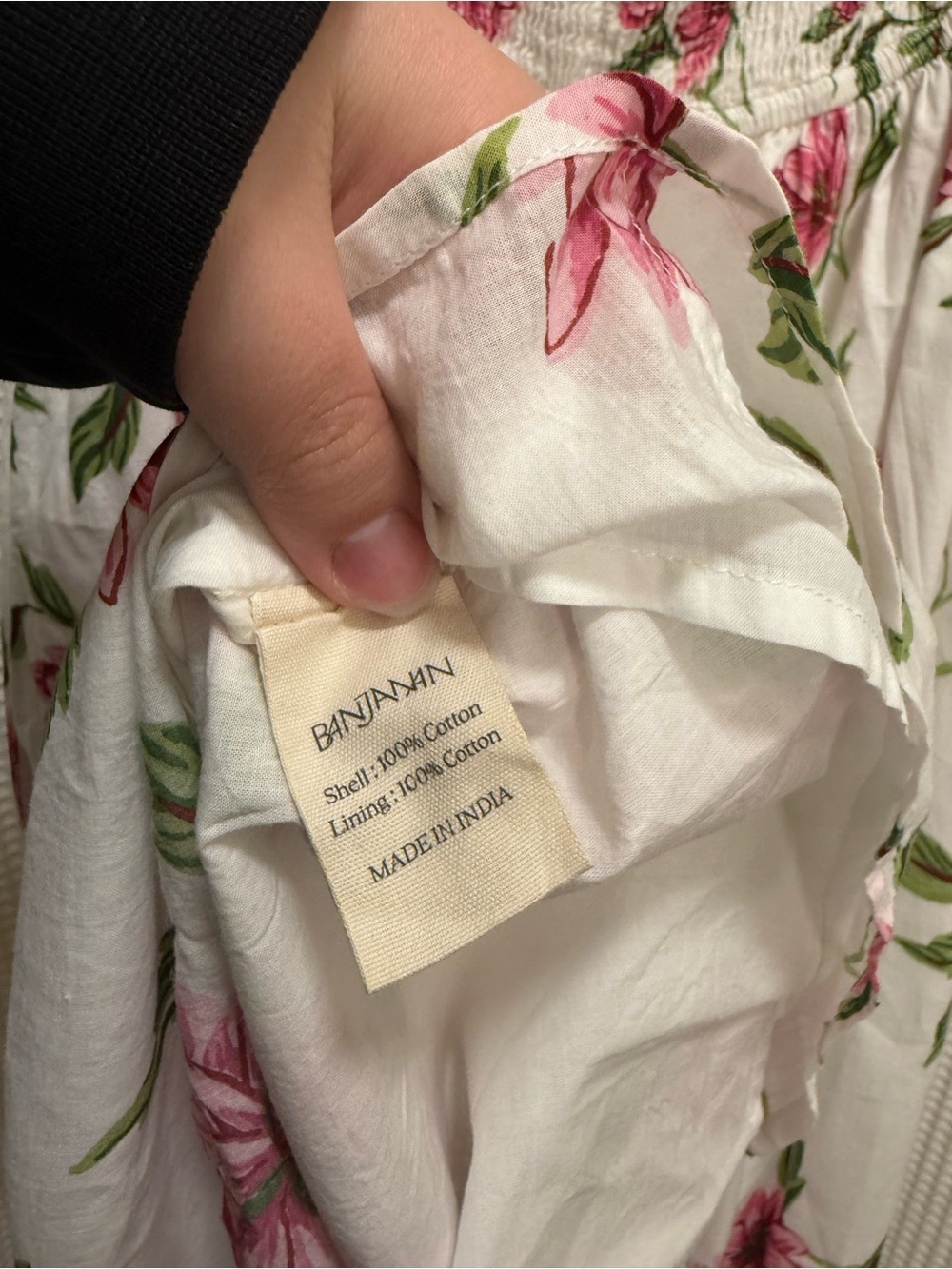 Anthropologie Off-Shoulder White Floral Dress with Pink Blooms - NWT - Picture 13 of 13